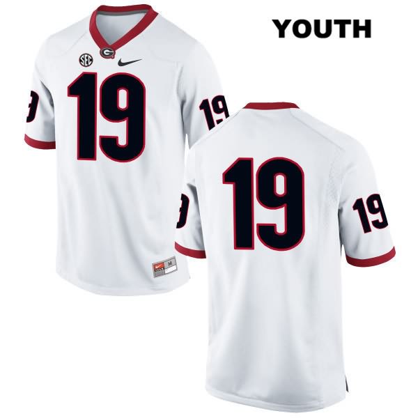 Georgia Bulldogs Youth Jarvis Wilson #19 NCAA No Name Authentic White Nike Stitched College Football Jersey OGD3056DS